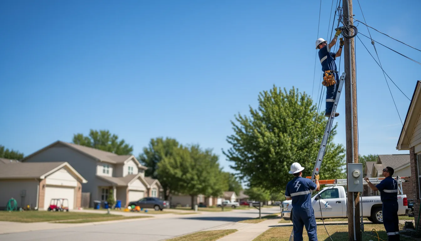 Residential electrician providing installation services in Montville, OH